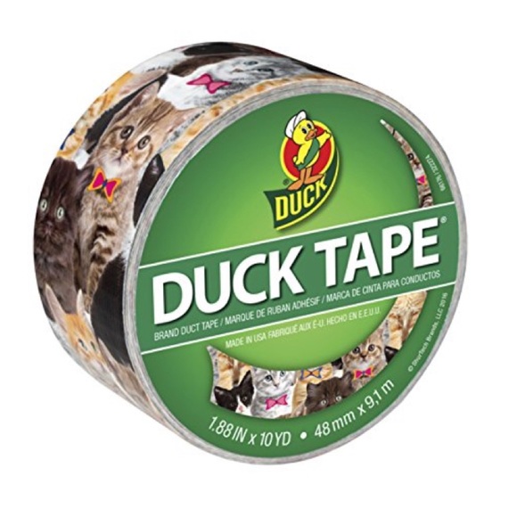 🆕 🐈 Kitten Cat Pattern Duck Duct Tape Packaging Shipping Supplies New! NWT - Picture 3 of 4